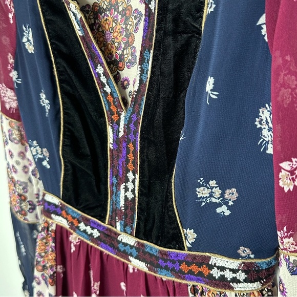Maeve Anthropologie Small Quartier Latin Patchwork Mini Dress Bohemian Colorful - Picture 13 of 16